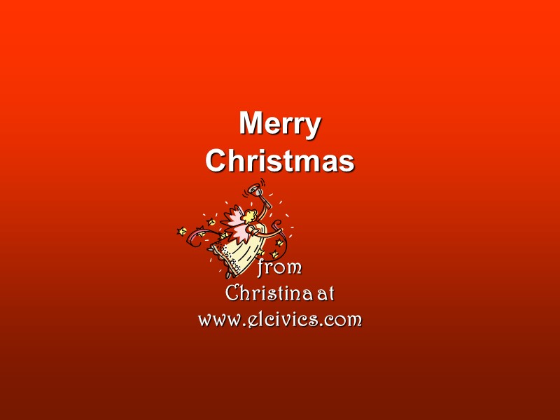 Merry Christmas   from  Christina at www.elcivics.com